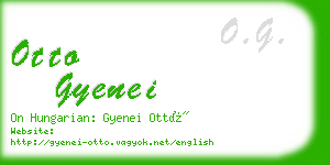 otto gyenei business card